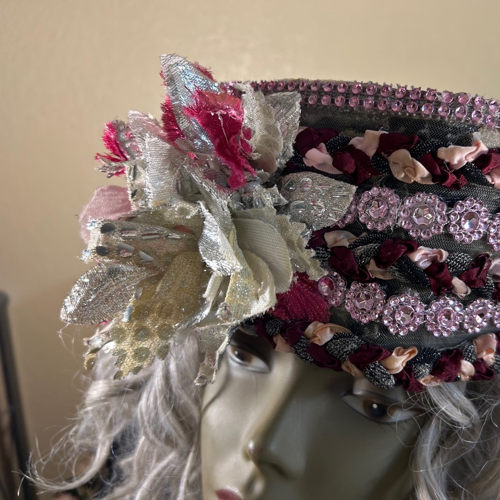Elegant Floral Embellished Hat